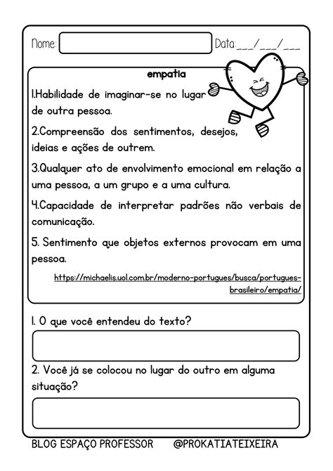 Texto Sobre Empatia Com Atividades
