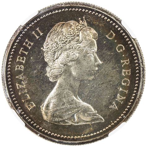 Deaths of queen mother and princess margaret. CANADA: Elizabeth II, 1952-, AR dollar, 1971. NGC SP