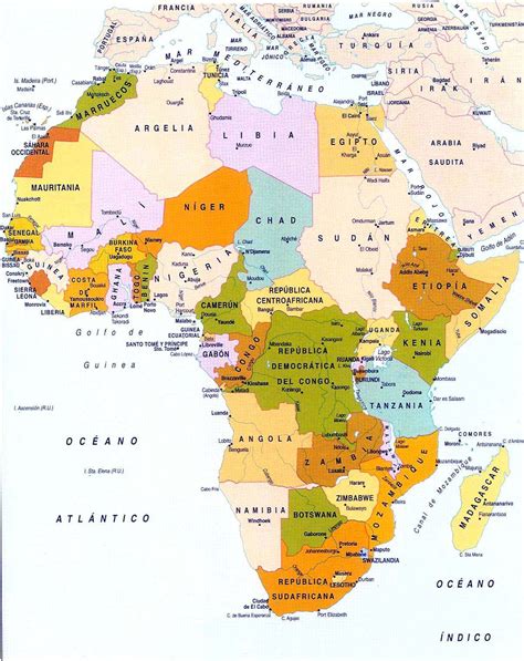 Mapa Politico De Africa Grande Con Sus Paises Y Capitales Artofit
