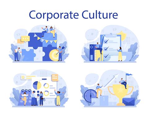 Premium Vector Corporate Culture Concept Set Corporate Relations