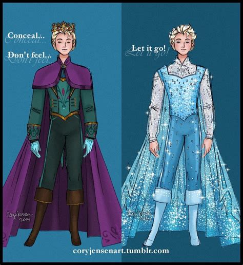 Sketches Of An Elsa Genderbend I Did Last Year Did The Coronation
