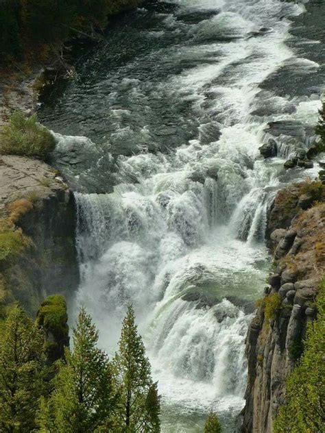 Lower Mesa Falls In Idaho Beautiful Waterfalls Waterfall Yellowstone