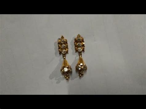 3 Grams Gold Earrings New model from GRT Jewellers - YouTube