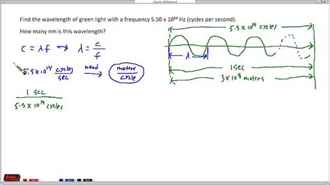 Read in data from file here t = np.zeros(shape=(length. Find the Wavelength of Light given its Frequency - YouTube