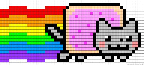 Donut Nyan Cat Perler Bead Pattern Bead Sprites Chara Vrogue Co