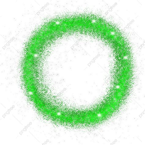 Round Glitter Png Transparent Border Round Green Glitter Green Flash