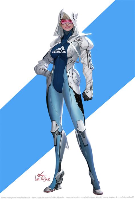 Artstation Adidas Girl Inhyuk Lee Sci Fi Concept Art Character