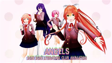 Mmd Doki Doki Literature Club Angels Animation By Cylops2000 On