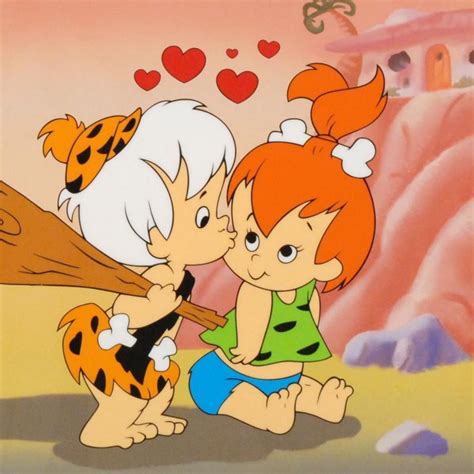 Pebbles And Bam Bam Limited Edition Sericel From The Popular Animated Series The Flintstones Incl