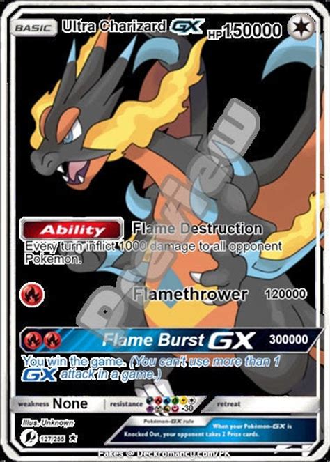 Ultra Charizard Gx Gmax Vmax Gigantamax Ex Pokemon Card Etsy Sweden