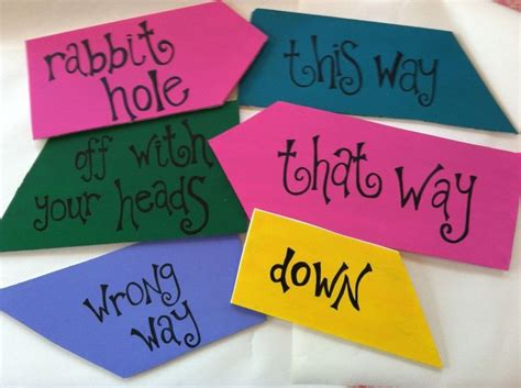 This Way That Way Alice In Wonderland Directional Signs