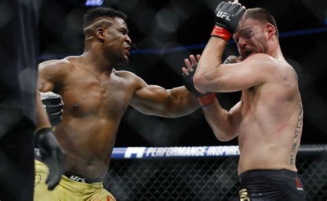 Now miocic shoots but ngannou sprawls beautifully! "He's Done it All Except Win the Belt"- Dana White on ...