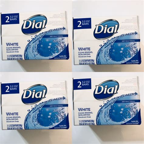 Dial White Antibacterial Bar Soap 32 Ounce Each 8 Bars Total