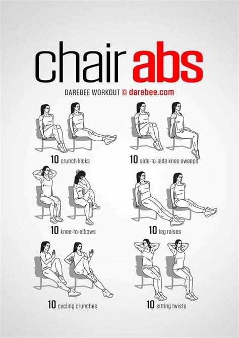 25 Bästa Chair Exercises For Abs Idéerna På Pinterest Fitnessövningar