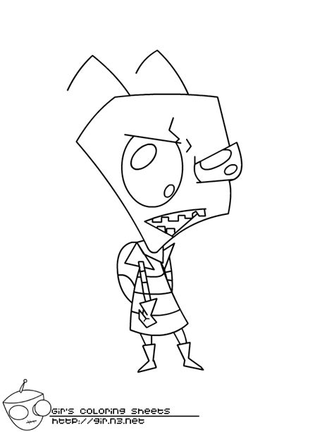 Pngkit selects 76 hd space invaders png images for free download. Invader Zim Gir Coloring Pages - Coloring Home
