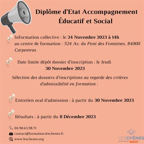 INFORMATION COLLECTIVE DEAES Actualités Les Chênes Lycée Professionnel et technologique