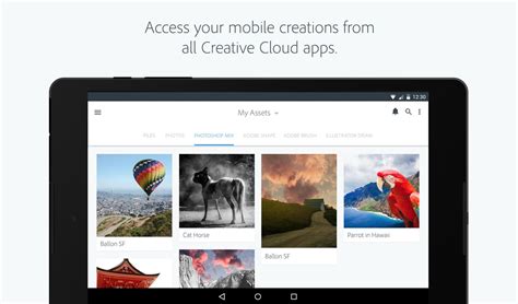 Manage and share your assets stored in creative cloud; Adobe Creative Cloud - Android Apps on Google Play