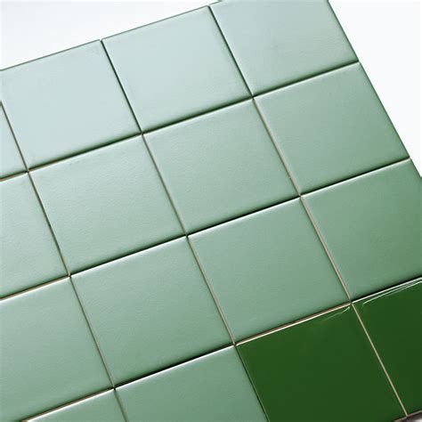 Multi Specification Home Decor Dark Green Design Glazed Ceramic Wall