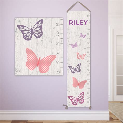 Butterfly Growth Chart Canvas Growth Chart Growth Chart ...