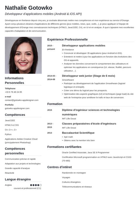 Exemple de CV informatique (IT), d'ingénieur à technicien