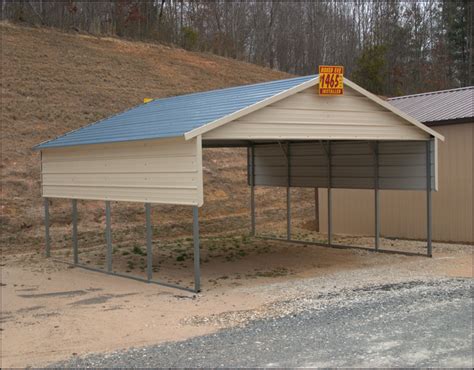 The regular roof style metal carport is the most common design and economical option available. Used Metal Carports For Sale | Swopes Garage