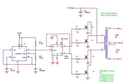 110v 220v 500w Or More Inverter Circuit Diagram Diagram Digital Schematic
