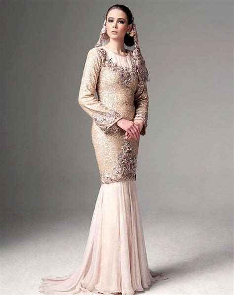 Gambar model baju muslim brokat gamis im muslim baby via pinterest.com. Modern Baju Kurung. | Wedding dresses, Wedding dress ...