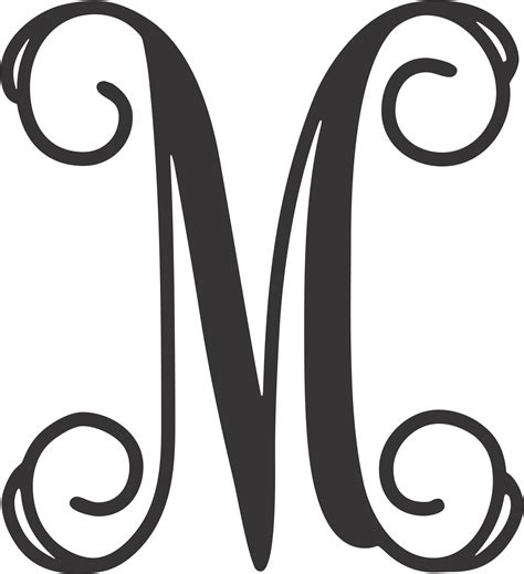 Monogram Letters Metal Laser Cut 14 Gauge Monogram Letter M Clipart