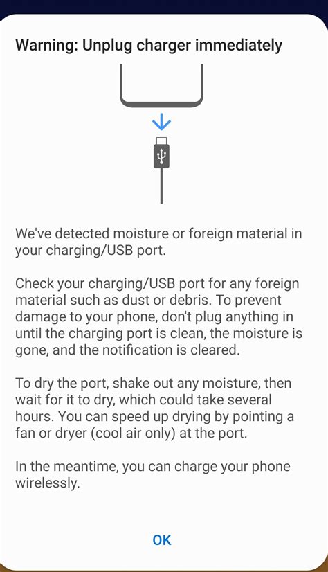 Samsung Warning Unplug Charger Immediately