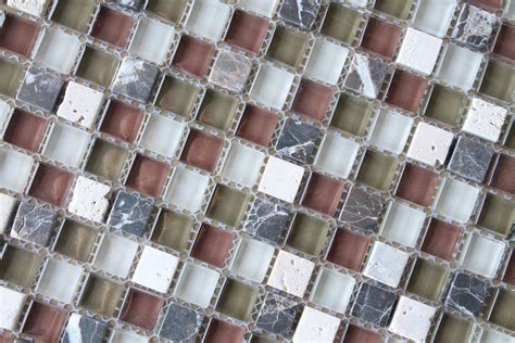 Bliss Cabernet Stone And Glass Square Mosaic Tiles Rocky Point Tile