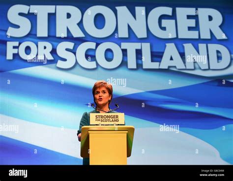 Snp Leader Nicola Sturgeon Addressing The Snp National Conference At