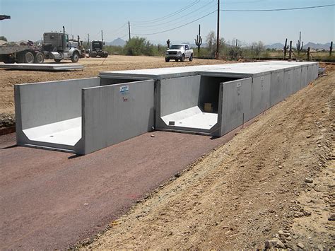 A culvert is an element of the drainage system that conveys the flow of water underneath roadways, railways, or trails. Jensen Precast - Fontana - Box Culvert