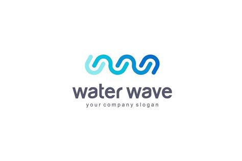Water Wave Logo Waves Logo Logo Design Template Vector Logo Design