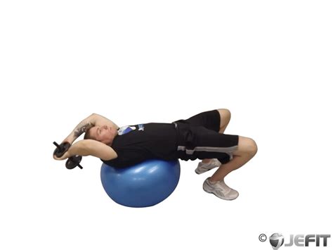 Dumbbell Pullover Hip Extension On Exercise Ball Exercise Database