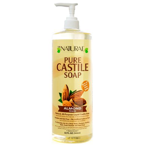 Dr Natural Pure Castile Liquid Soap Almond 32 Oz