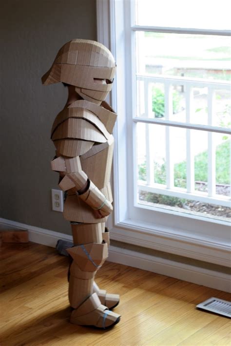 Fantastical Cardboard Costume Diy Turns Boxes Into Knights Armor