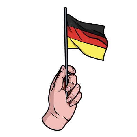 Premium Vector Hand Holding German Flag Vector Illustration