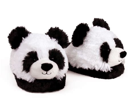 Fuzzy Panda Slippers Panda Bear Animal Slippers