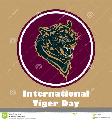 Poster tiger illustrations & vectors. International Tiger Day Poster Template With Angry Tiger ...