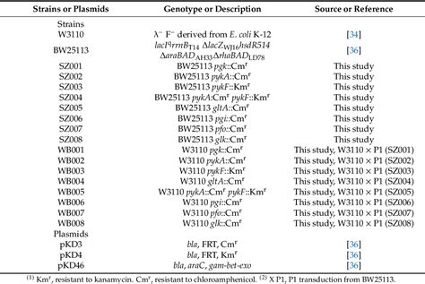 Table 1 From Escherichia Coli Increases Its Atp Concentration In Weakly