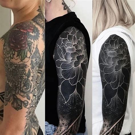 Search Inspiration For A Blackwork Tattoo Black Tattoo Cover Up