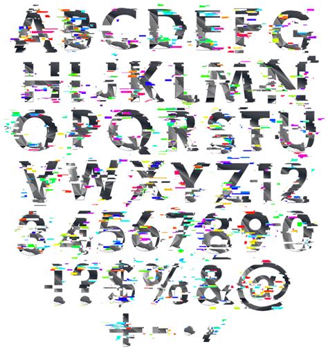 Glitch Font Flow Of Cyber Typeface Handmadefont