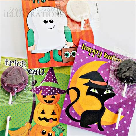 This Cute Set Of Printable Halloween Sucker Greetings Comes With 4