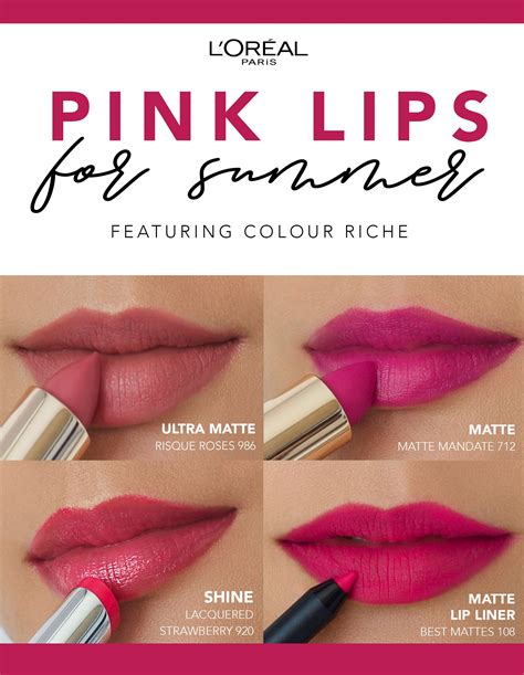 The Best Pink Lip Shades For Summer With Loréal Paris Colour Riche
