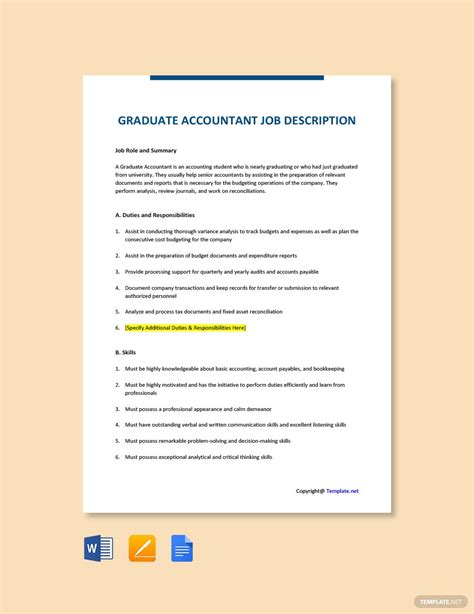 12 Accountant Job Description Templates Free Sample Example Format