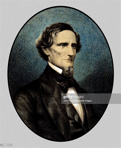Vintage Painting Of Confederate President Jefferson Davis During The