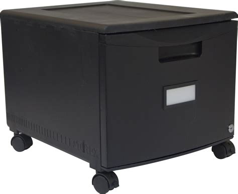 Organize your important cards in the 3 sliding a great looking filing cabinet that you can keep on top of your desk. Storex One Drawer Mini File Cabinet with Lock & Casters ...