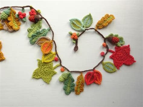 Crochet Autumn Leaves Tutorial And How To Use Them In Decoration