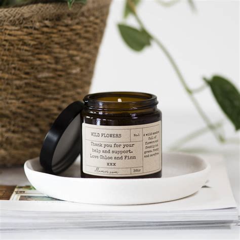 personalised note candle by illumer