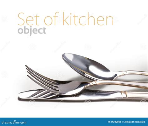 Set Of Kitchen Object Stock Photo Image Of Objects Stainless 24342826